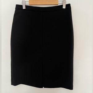 BCBG Black Slit Skirt (Front and Back), Size 0. EUC